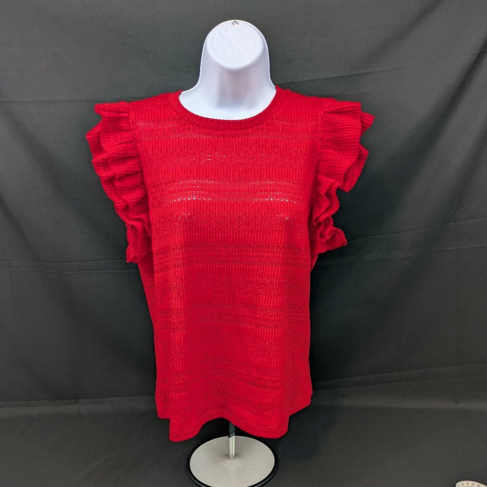 Marc New York Jeans Lace Blouse Lollipop Red